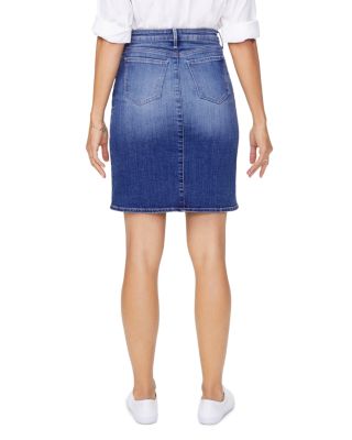 denim skirt with flowers