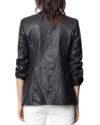 Wrinkled-Leather Jacket