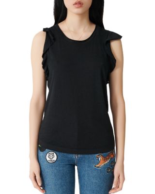 Maje - Ruffle-Sleeve Tank Top
