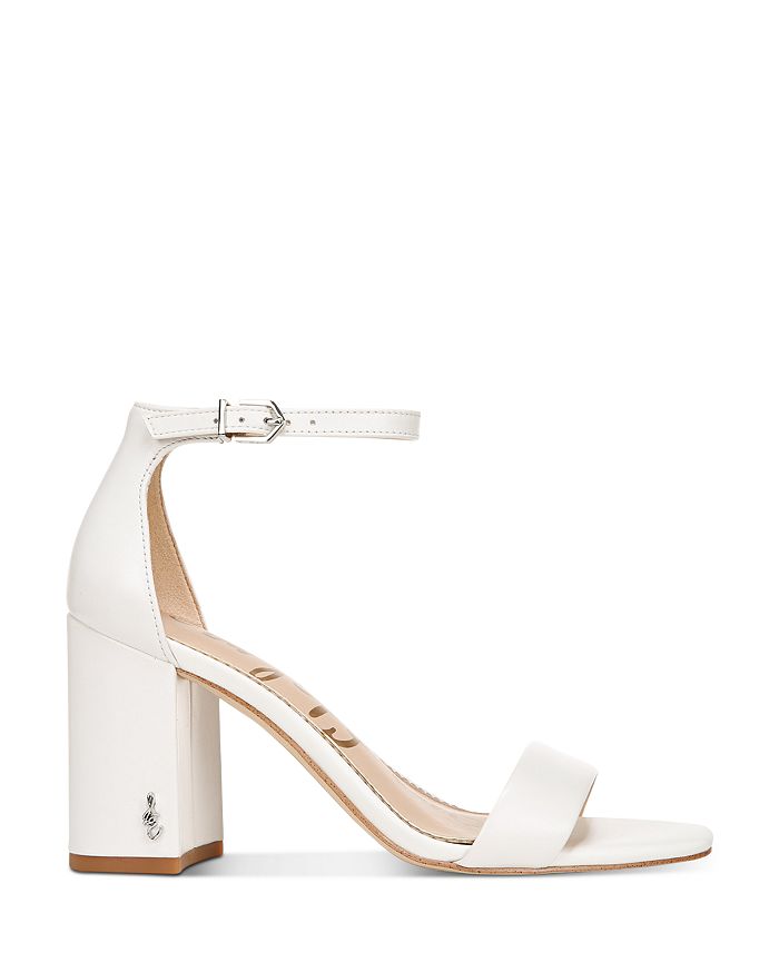 Shop Sam Edelman Women's Daniella Strappy High-heel Sandals In White Leather