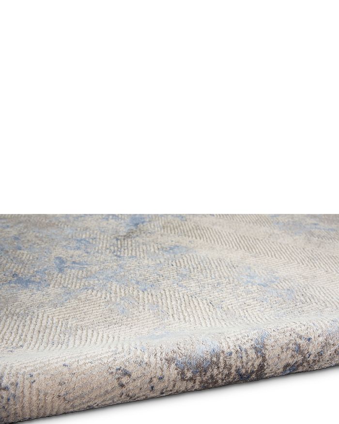 Shop Nourison Silky Textures Sly04 Area Rug, 5'3 X 7'3 In Blue/ivory
