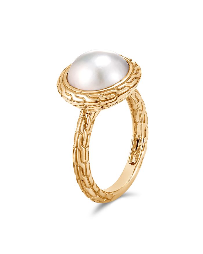 JOHN HARDY 18K Yellow Gold Classic Chain Mabe Cultured Freshwater Pearl ...
