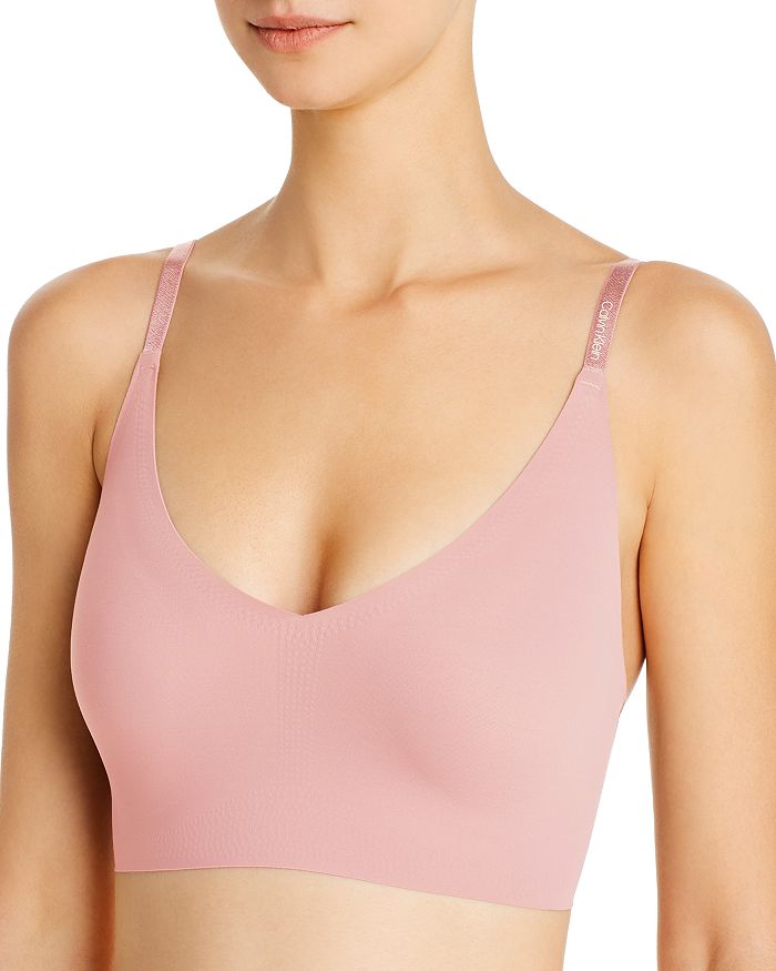Calvin Klein Invisibles Comfort Lightly Lined Triangle Bra In Alluring Blush