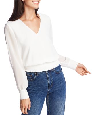 smocked waist blouse