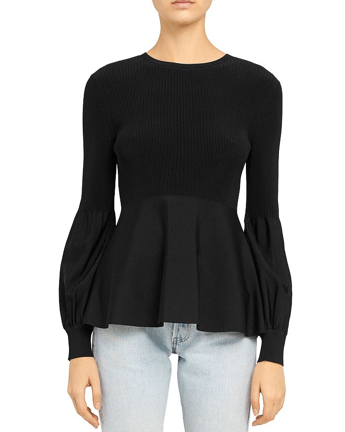 Theory blouson sleeve new arrivals sweater