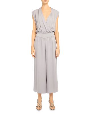 theory draped silk maxi dress