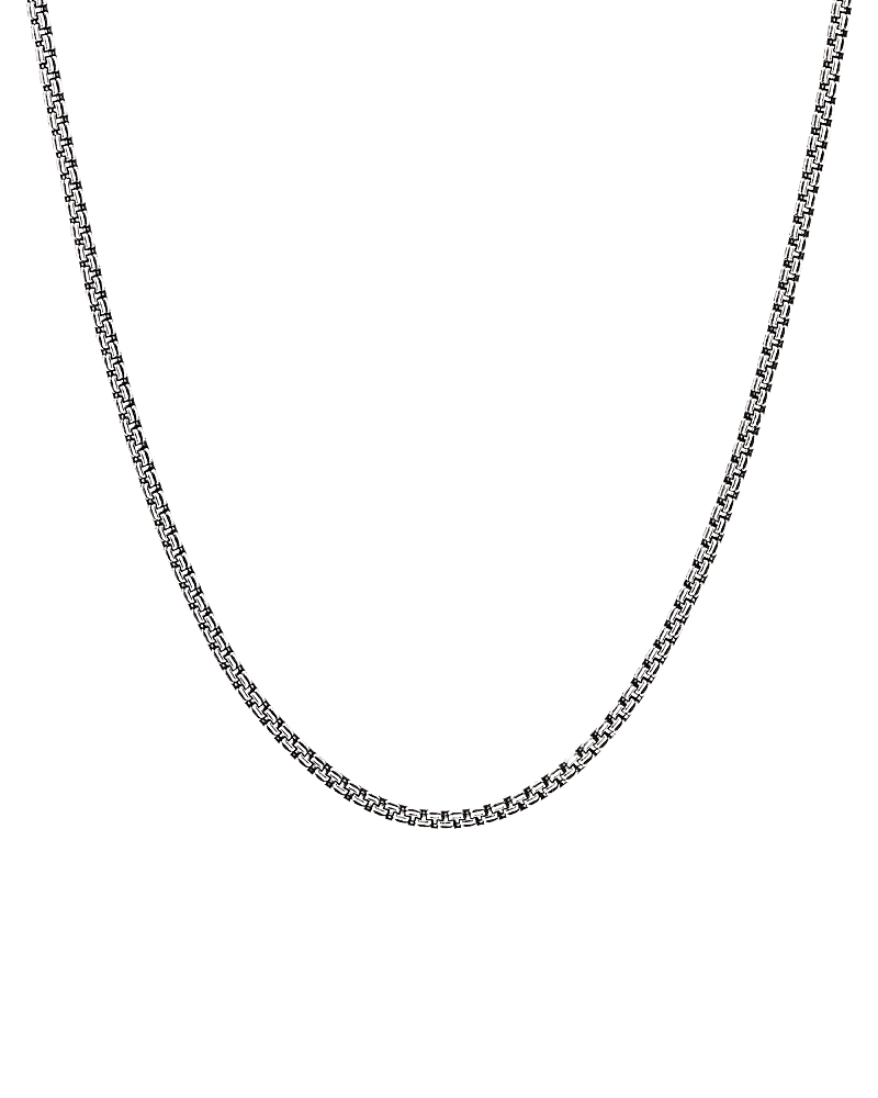 David Yurman Sterling Silver Small Double Box Chain Necklace, 26