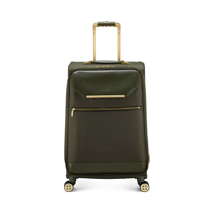 Ted Baker Albany 4 Wheeled Medium Trolley In Olive