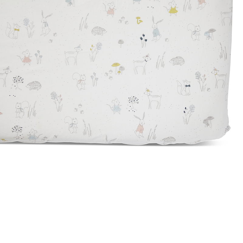 Pehr Magical Forest Crib Sheet In White