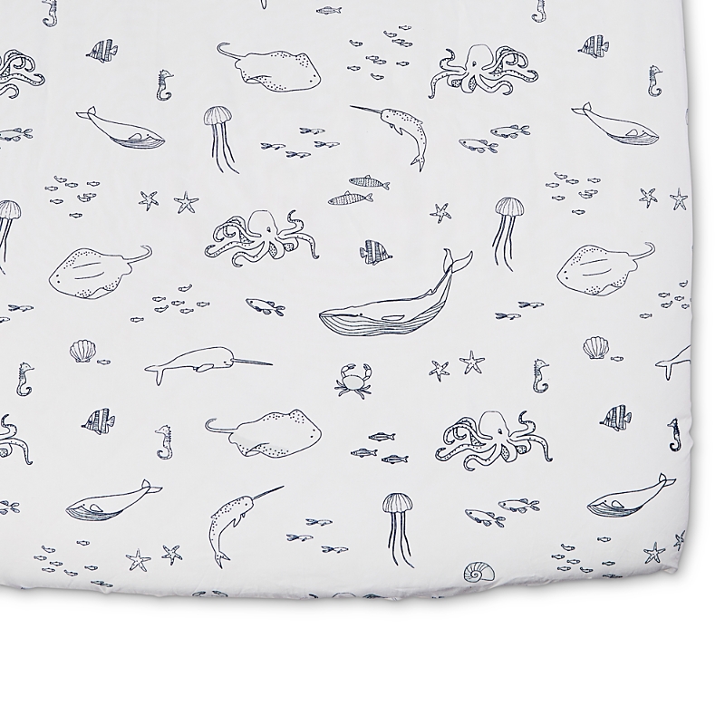 Pehr Crib Sheet In Blue
