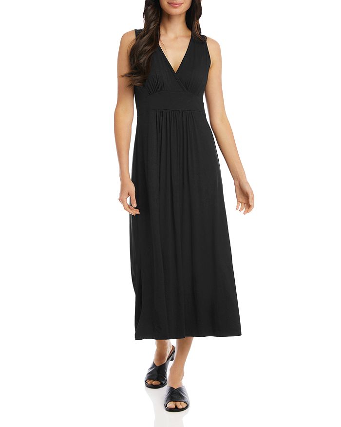 Karen Kane Sleeveless V-neck Maxi Dress In Black