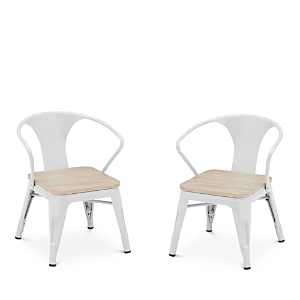 Bloomingdale's Kids Reese Bistro Chairs, Set Of 2 In White With Driftwood