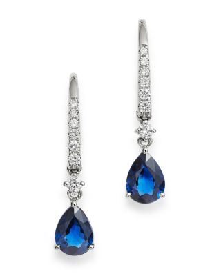 sapphire pendant earrings