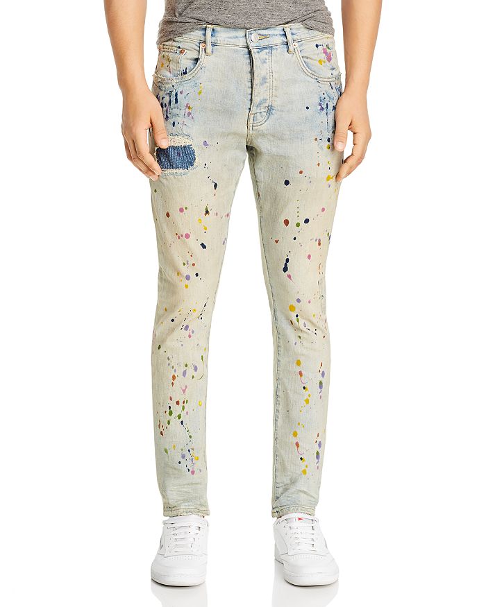 Verwonderend Purple Brand Skinny Fit Paint Splatter Jeans | Bloomingdale's PM-65
