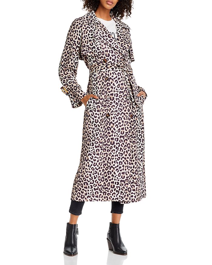 Notes Du Nord Olympic Leopard Print Trench Coat