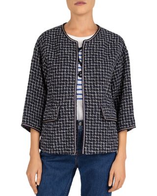 Gerard Darel Agostina Tweed Jacket with Trim