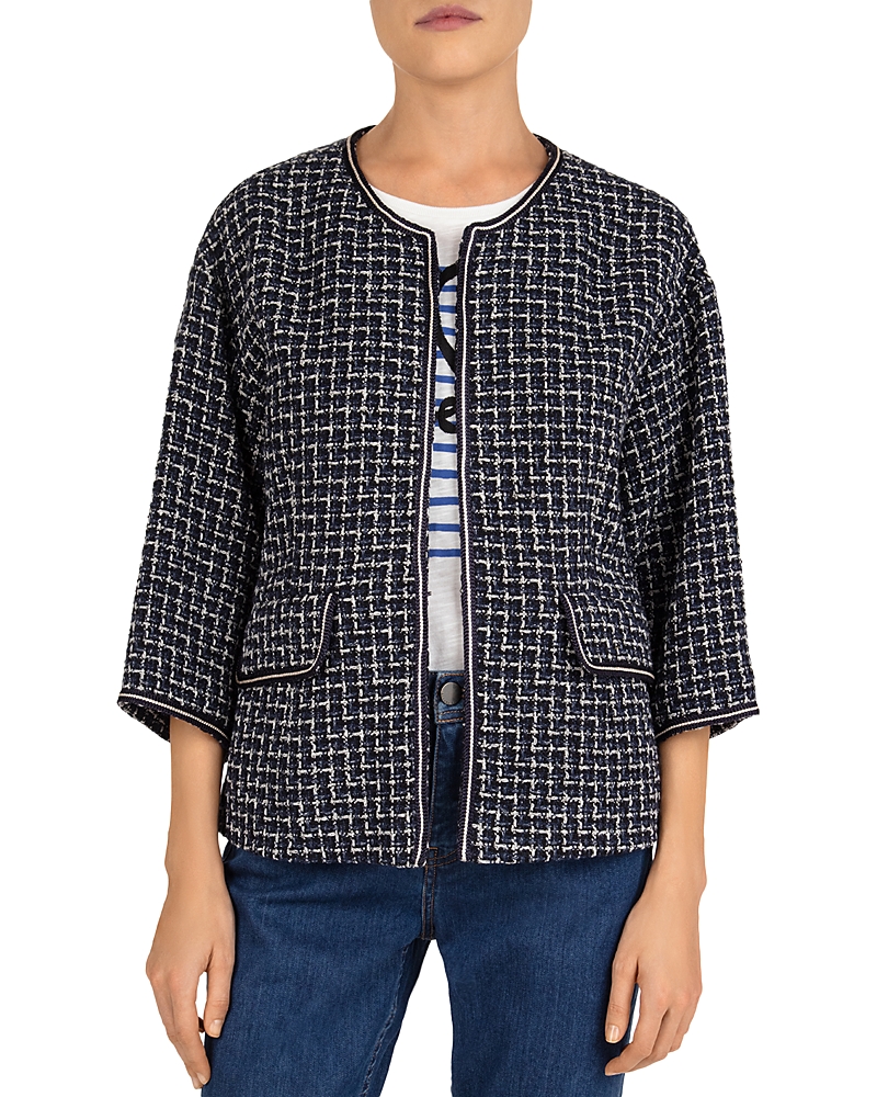 Gerard Darel Agostina Tweed Jacket with Trim