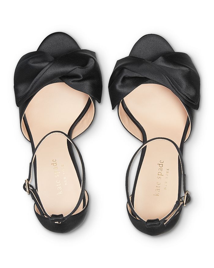 Shop Kate Spade Women's Bridal Bow Strappy High-heel Sandals In Black