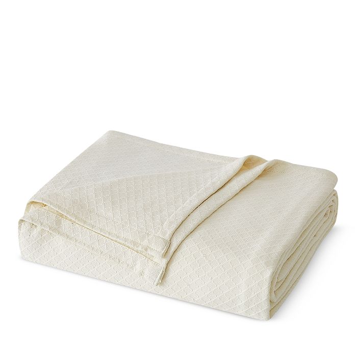 Charisma Deluxe Woven Cotton Blanket, Queen In Ivory