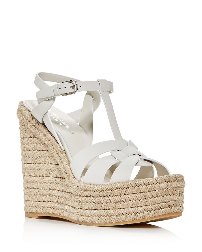 Saint Laurent Women's Espadrille Platform Wedge Sandals | Bloomingdale's