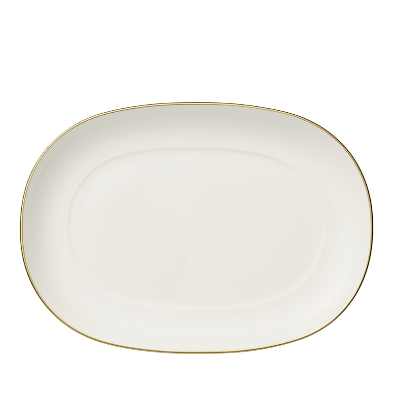 Villeroy & Boch Anmut Gold Pickle Dish In White