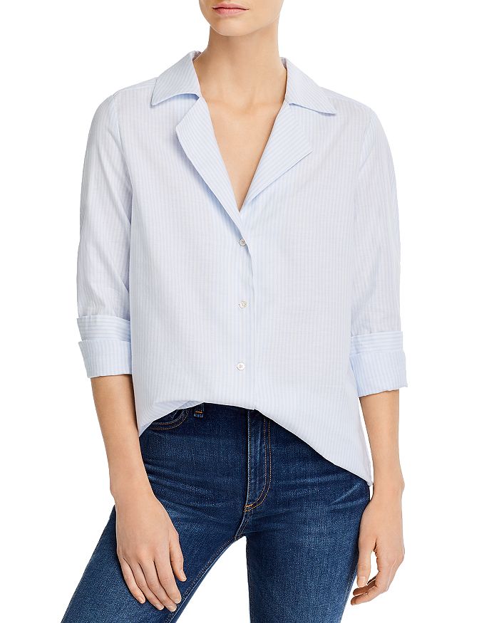 PAIGE Elora Cotton Striped Shirt - 100% Exclusive | Bloomingdale's