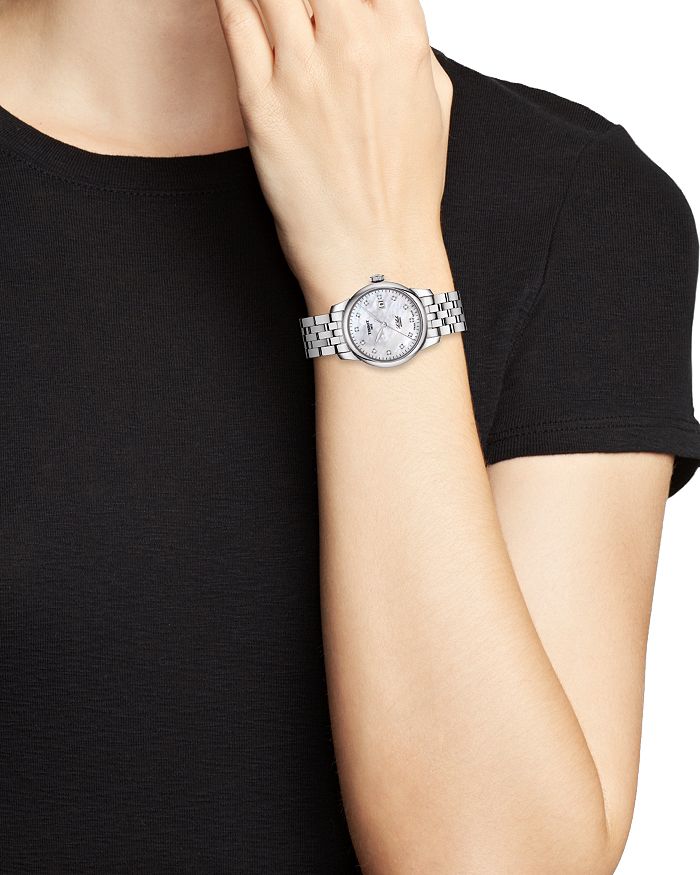 Tissot Le Locle Diamond Bracelet Watch, 29mm In Silver/ Mop/ Silver ...