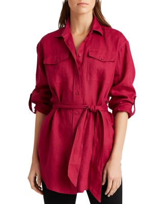 ralph lauren red button down shirt