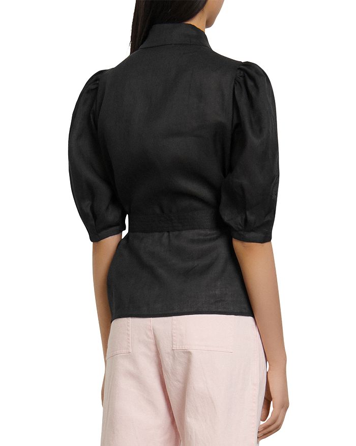 SANDRO IVAN TIE-WAIST SHIRT