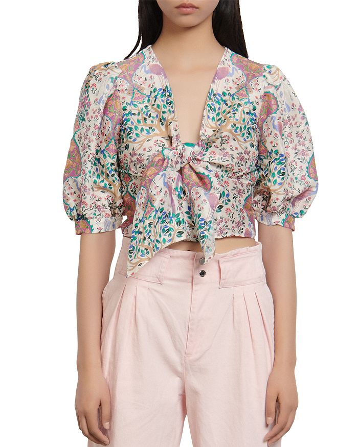 sandro floral top