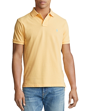 Polo Ralph Lauren Custom Slim Fit Mesh Polo Shirt In Yellow