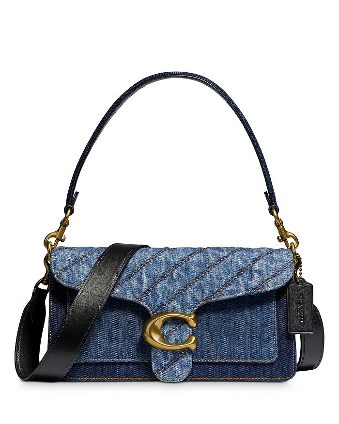 COACH Tabby 26 Quilted Denim Color-Block Small Shoulder Bag ...