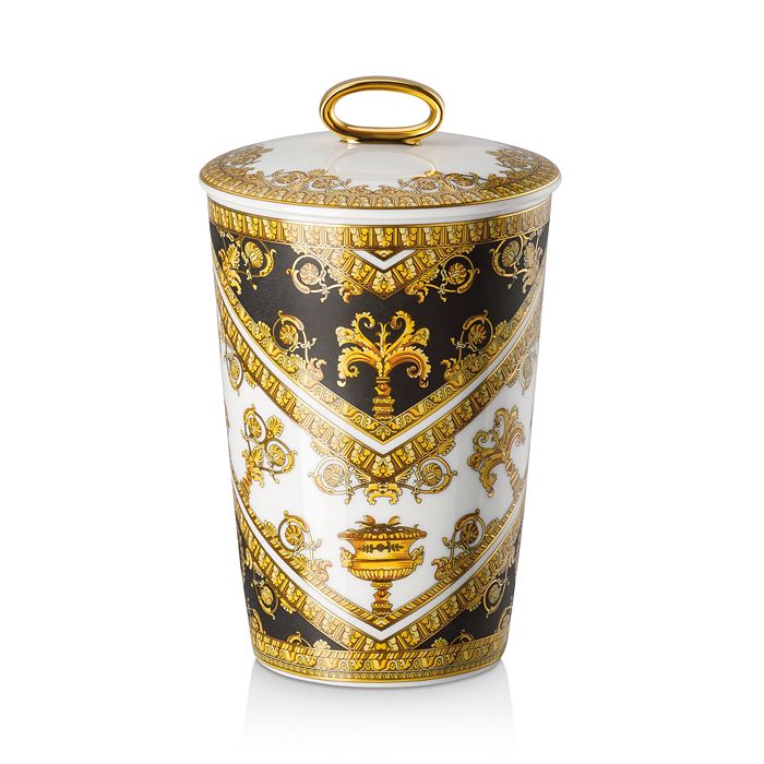 Shop Versace I Love Baroque Scented Candle In Gold