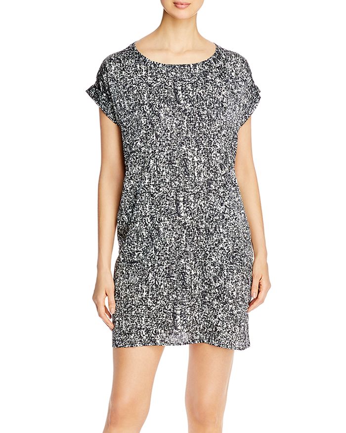 Eileen fisher bateau top neck cap sleeve dress