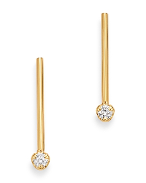 Zoe Chicco 14K Yellow Gold Prong Diamonds Diamond Matchstick Drop Earrings