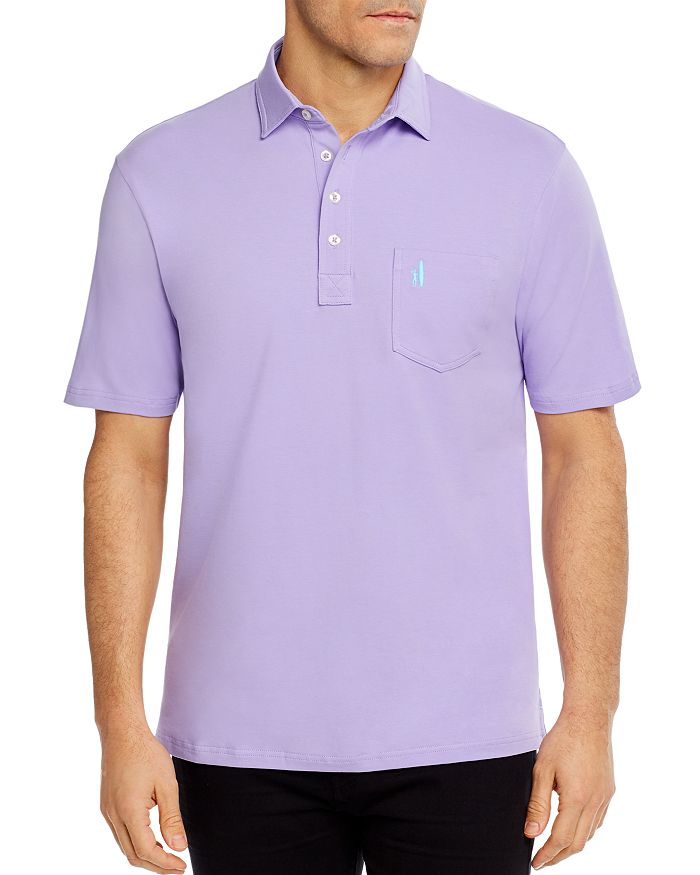 Johnnie-o Original Heathered Regular Fit Polo Shirt In Lavender