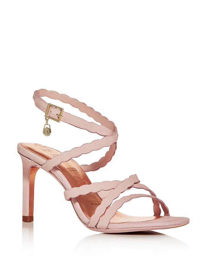 Ted Baker Women's Scalloped Strap High-heel Sandals In Nude Pink