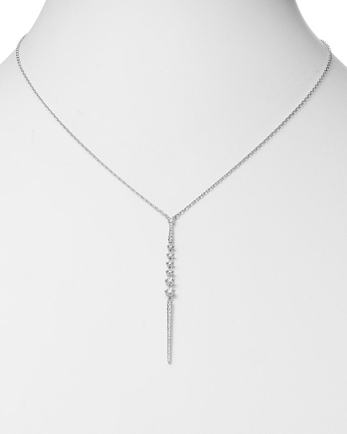 Shop Bloomingdale's Diamond Linear Lariat Necklace In 14k White Gold, 0.45 Ct. T.w. - 100% Exclusive
