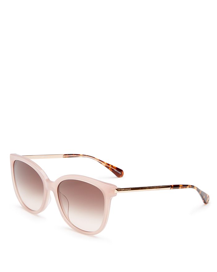 Shop Kate Spade New York Britton Polarized Square Sunglasses, 55mm In Pink/brown Gradient