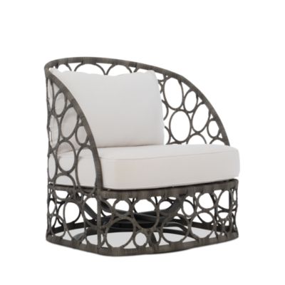 padded wicker lounge chair