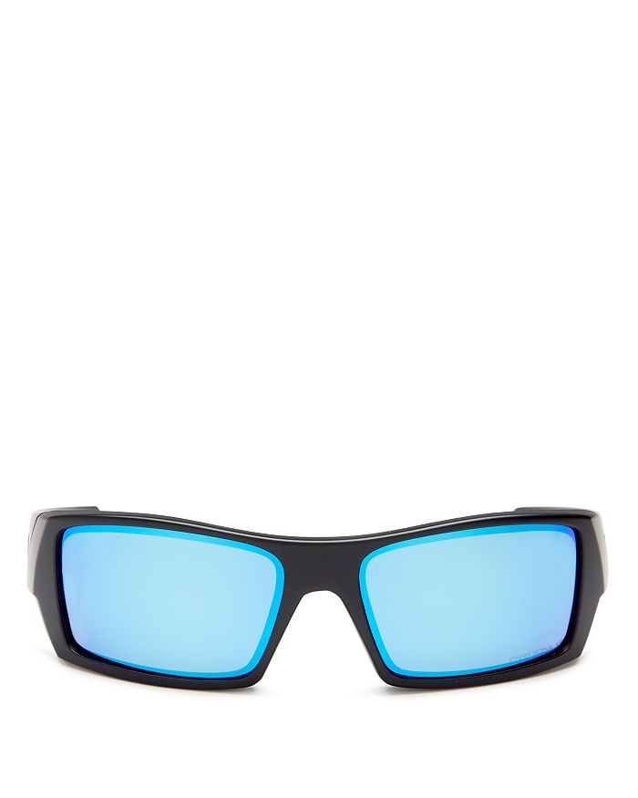 Oakley Men's Gascan Polarized Wraparound Sunglasses, 60mm In Matte Black/prizm Sapphire Polarized