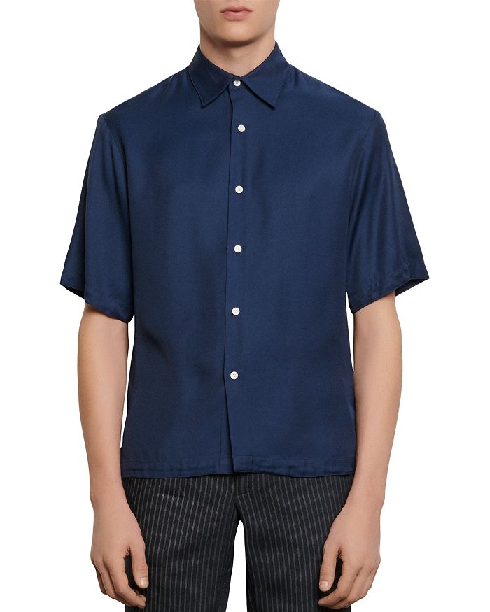 Sandro Slim-fit Saturday Casual Shirt In Blue