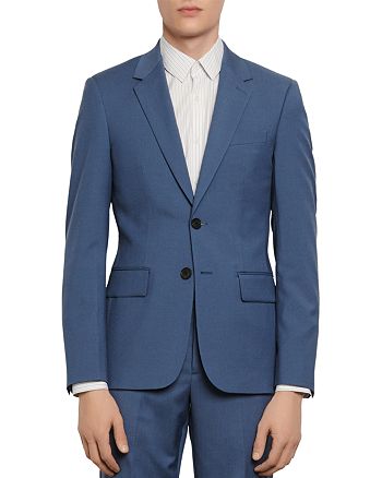 Sandro Slim-Fit Gray & Blue Suit Jacket | Bloomingdale's