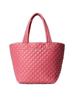 Mz Wallace Medium Metro Tote In Rose/silver