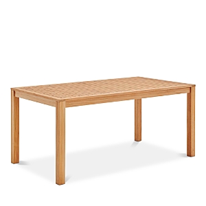 Modway Farmstay 63 Rectangle Outdoor Patio Teak Wood Dining Table In Natural