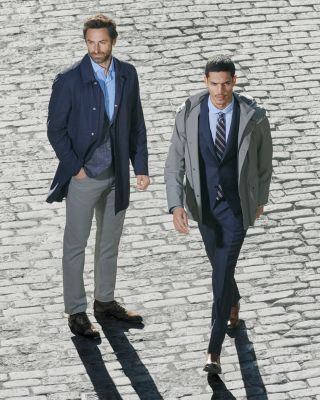 Capri M&amp;eacute;lange Twill Solid Slim Fit Suit
