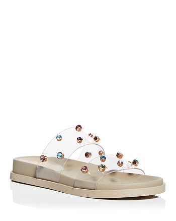 Vince Camuto Women S Partha Crystal Embellished Slide Sandals Bloomingdale S