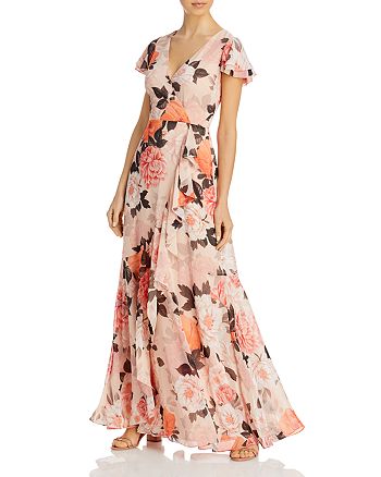 Eliza J Floral Print Ruffled Dress | Bloomingdale's
