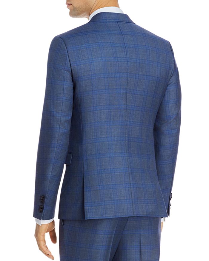 HUGO BOSS ASTIAN SHARKSKIN PLAID EXTRA SLIM FIT SUIT JACKET