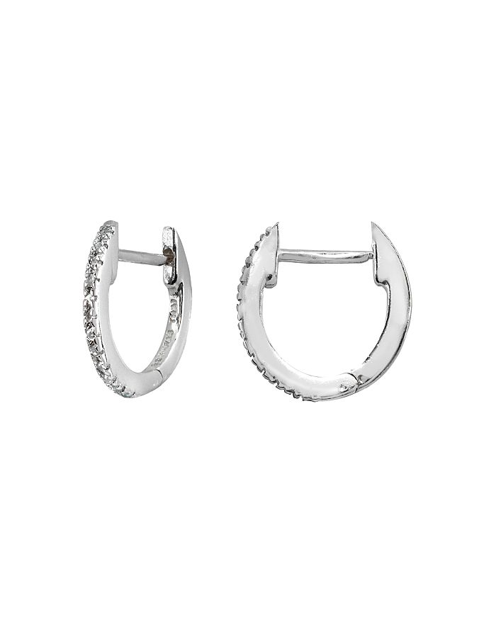 Bloomingdale's Marc & Marcella X  Diamond Oval Huggie Hoop Earrings In Gold-plated Sterling Silver Or